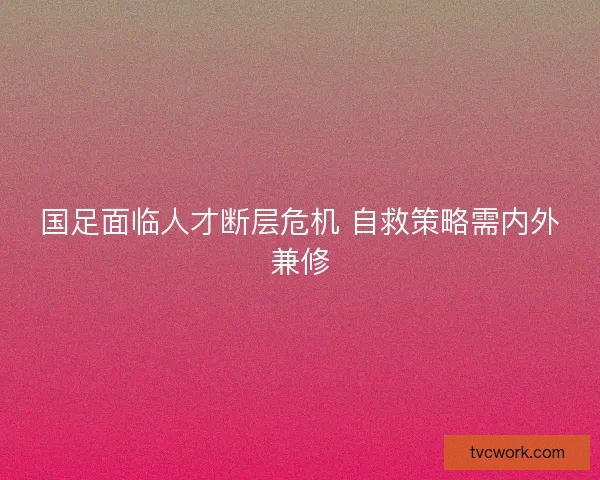 国足面临人才断层危机 自救策略需内外兼修